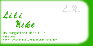 lili mike business card